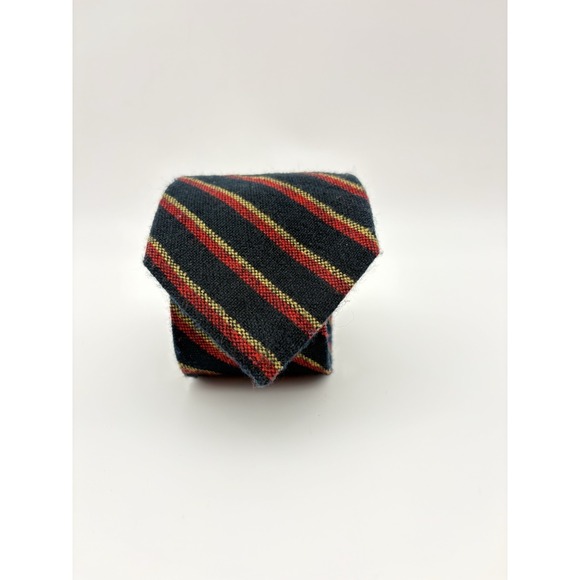 Marino Orlandi Other - Marino Silk Classic Necktie Navy Red & Yellow Striped Design Necktie